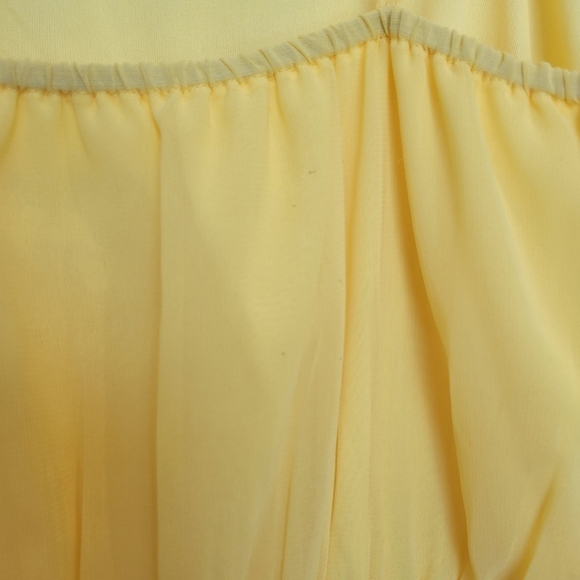 Bright Yellow Mini Ruffle Sweetheart Neck‎ Summer Sun Dress Size Small - Picture 13 of 14